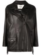 Fendi Fringed Biker Jacket - Black