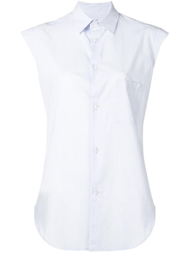 Y's Sleeveless Button Shirt - Blue