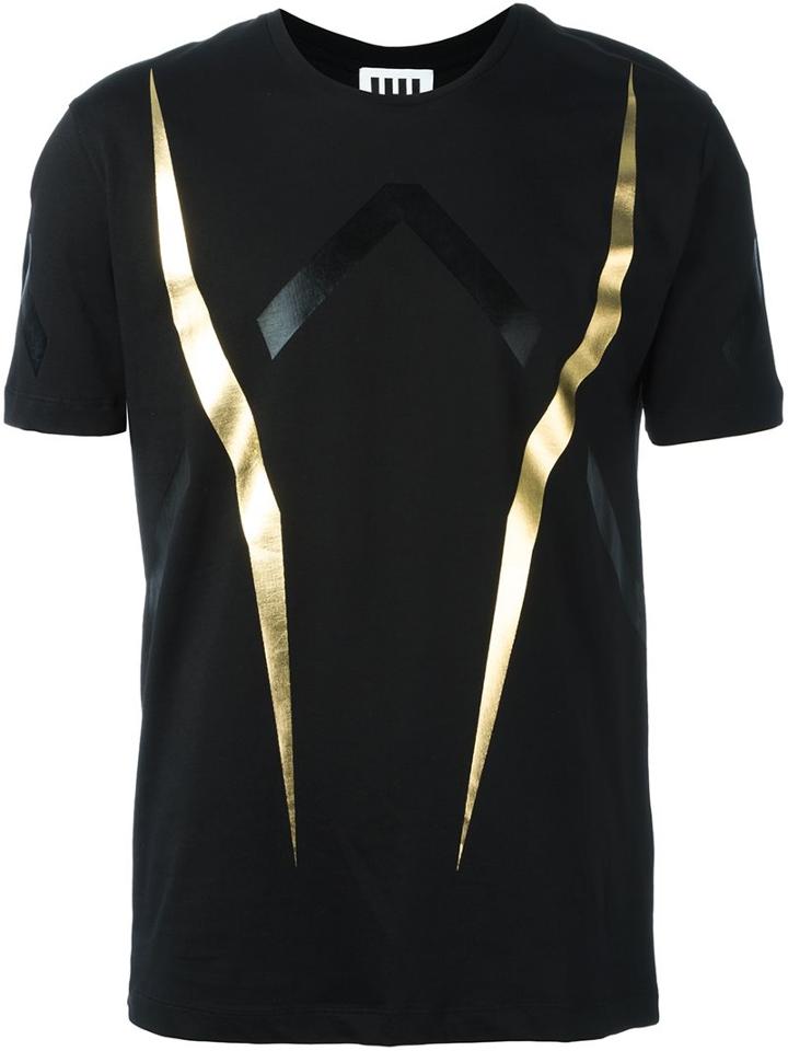 Les Hommes Urban Printed T-shirt, Men's, Size: Xl, Black, Cotton