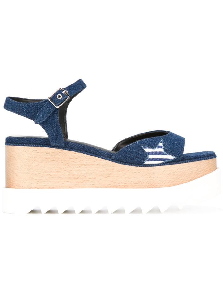 Stella Mccartney Denim Elyse Sandals - Blue