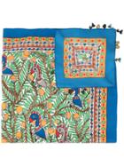 Tory Burch Something Wild Scarf - Blue