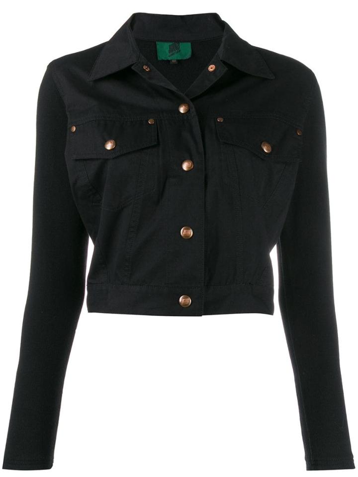 Jean Paul Gaultier Pre-owned Snap Cropped Jacket - Black