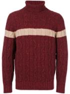 Brunello Cucinelli - Striped Knitted Jumper - Men - Polyamide/cashmere/virgin Wool - 52, Red, Polyamide/cashmere/virgin Wool