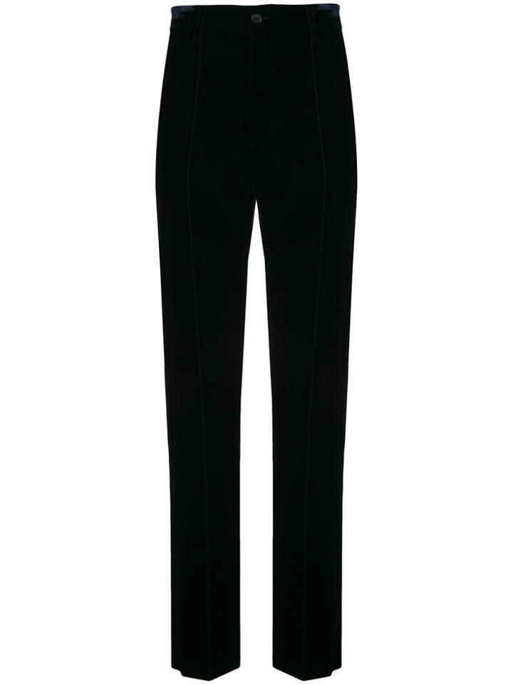 Giorgio Armani Tailored Velvet Trousers - Blue