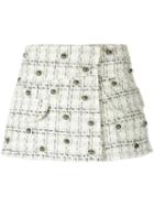 Andrea Bogosian - Tweed Skorts - Women - Acrylic/polyester/wool - M, White, Acrylic/polyester/wool