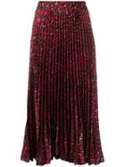 Shirtaporter Leopard Print Skirt - Red