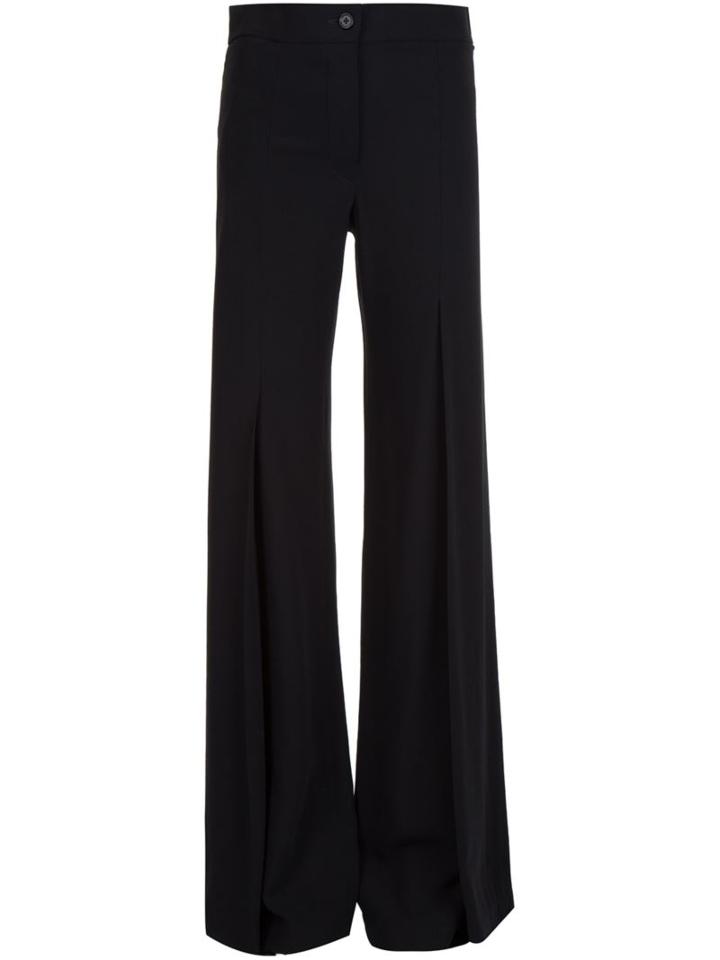 Ann Demeulemeester Flared Trousers, Women's, Size: 8, Black, Rayon/wool
