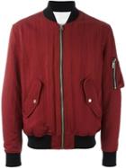 Soulland 'thomasson' Bomber Jacket, Men's, Size: Large, Red, Nylon/viscose