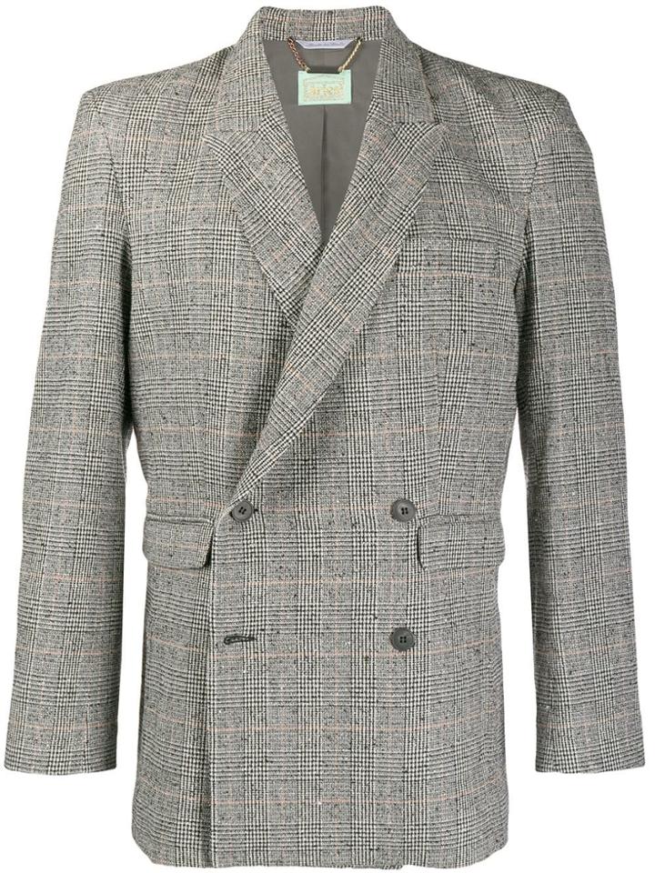 Aries Checked Suit Jacket - Black