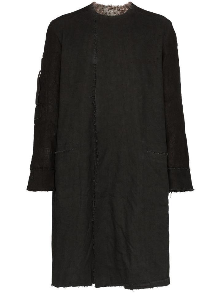 By Walid Military Shearling Coat - Black