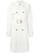 Versace Vintage Midi Trench Coat - White