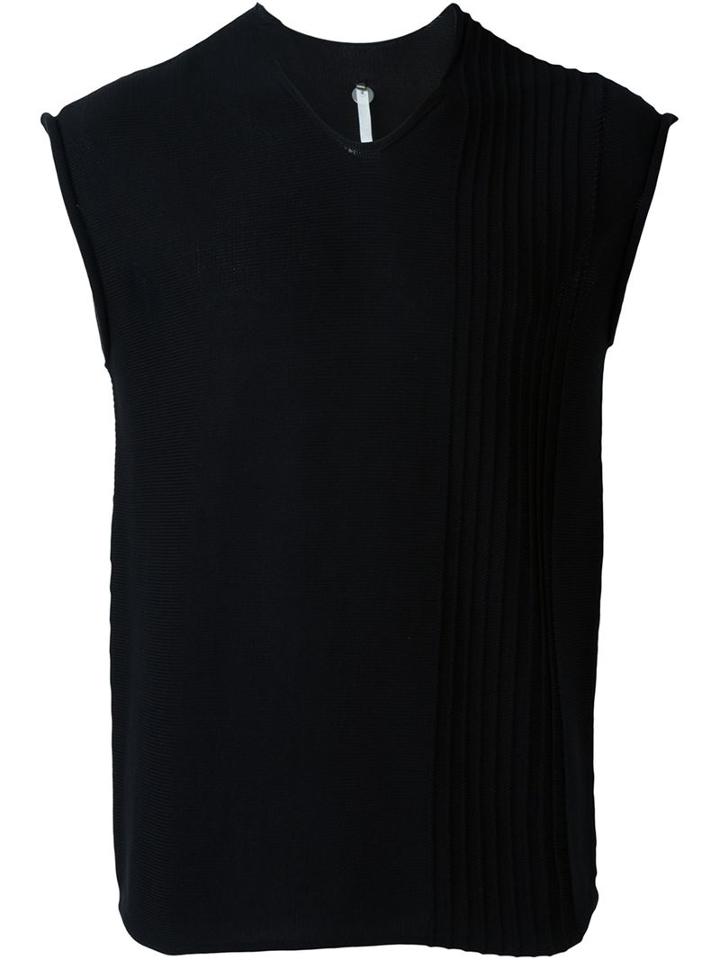 Label Under Construction Pleated Panel Sleeveless Jumper