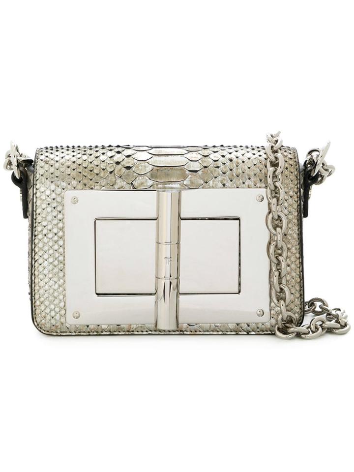 Tom Ford Oversized Lock Shoulder Bag - Metallic