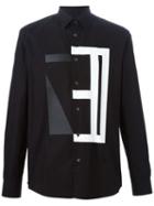 Mcq Alexander Mcqueen Shape Collage Print Shirt, Men's, Size: 50, Black, Cotton