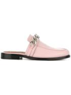 Givenchy Chain Trim Mules - Pink & Purple