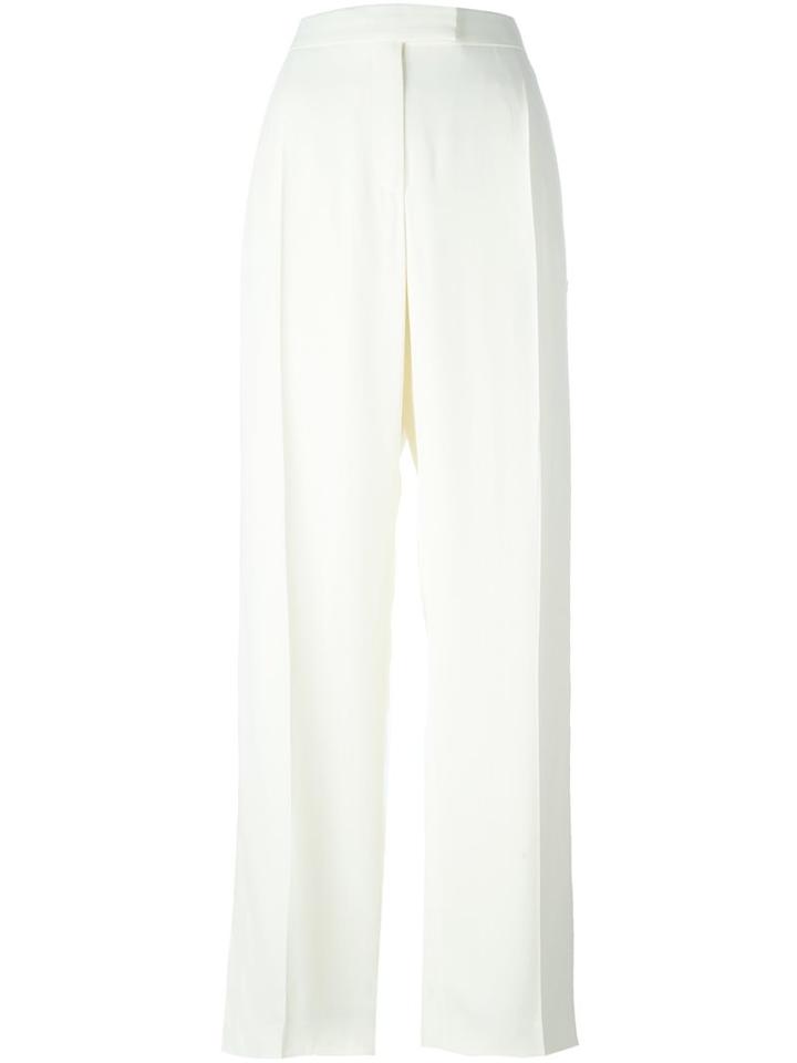Alexander Mcqueen Straight-leg Trousers, Women's, Size: 42, Nude/neutrals, Acetate/cupro/viscose