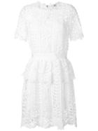 Blugirl - Floral Lattice Lace Dress - Women - Polyester/spandex/elastane - 46, Women's, White, Polyester/spandex/elastane