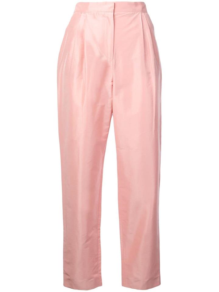 Mansur Gavriel Taffeta High Waisted Pant - Pink & Purple