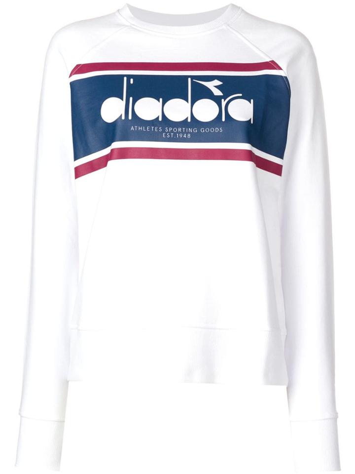 Diadora Logo Panel Sweatshirt - White