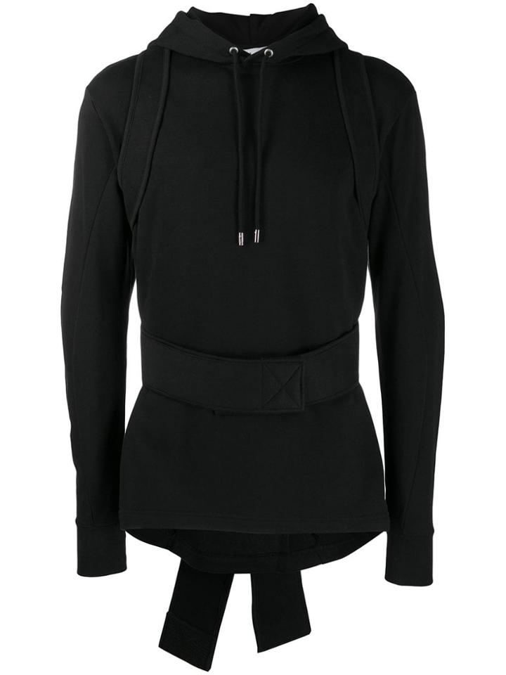 Gmbh Belted Waist Hoodie - Black