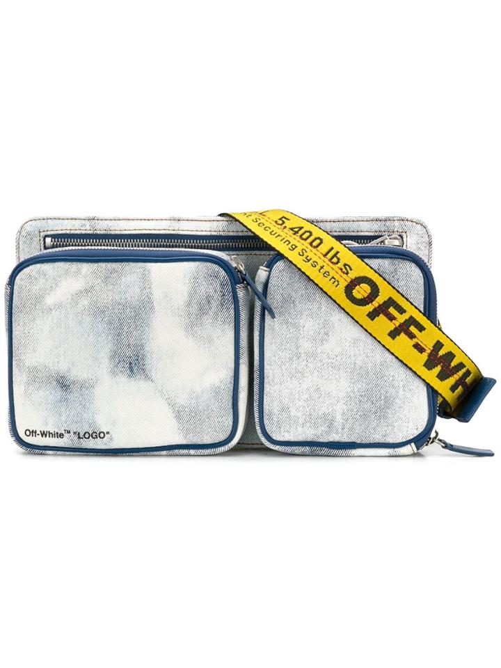 Off-white Bleached Denim Bag - Blue