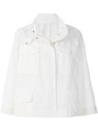 Moncler Zipped Fitted Jacket - White