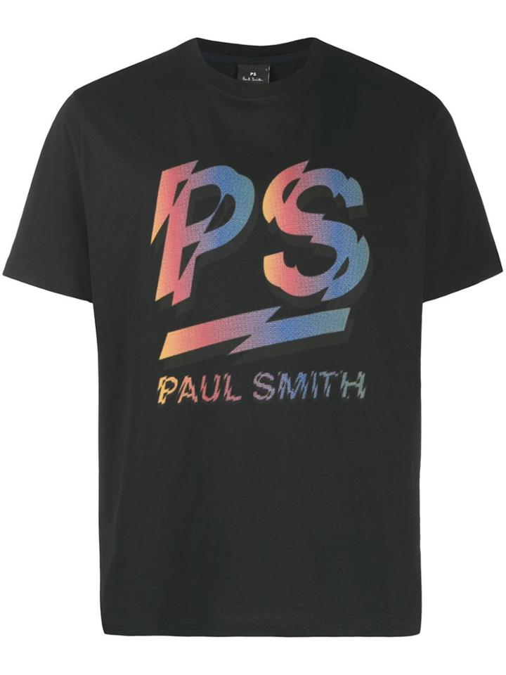 Ps Paul Smith Graphic Print Logo T-shirt - Black