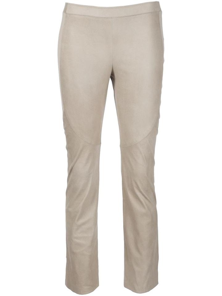 Callens Kick Flare Pants, Women's, Size: 40, Nude/neutrals, Leather