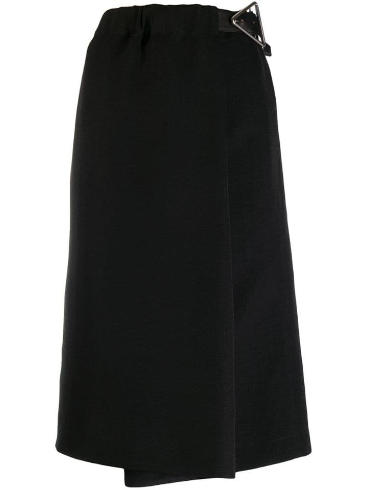 Bottega Veneta Belted Midi Skirt - Black