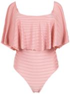 Brigitte - Ruffled Swimsuit - Women - Polyamide/spandex/elastane - Pp, Pink, Polyamide/spandex/elastane