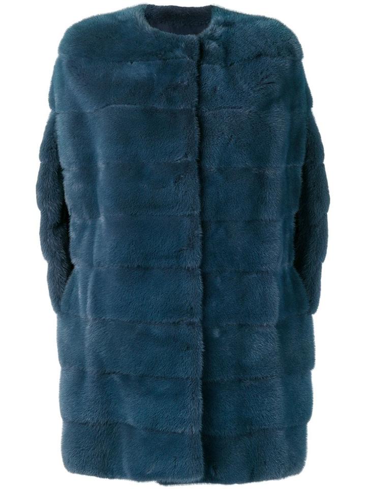 Liska Classic Midi Coat - Blue