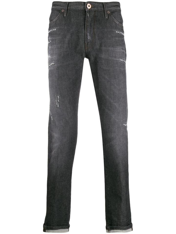 Pt05 Distressed Swing Jeans - Black