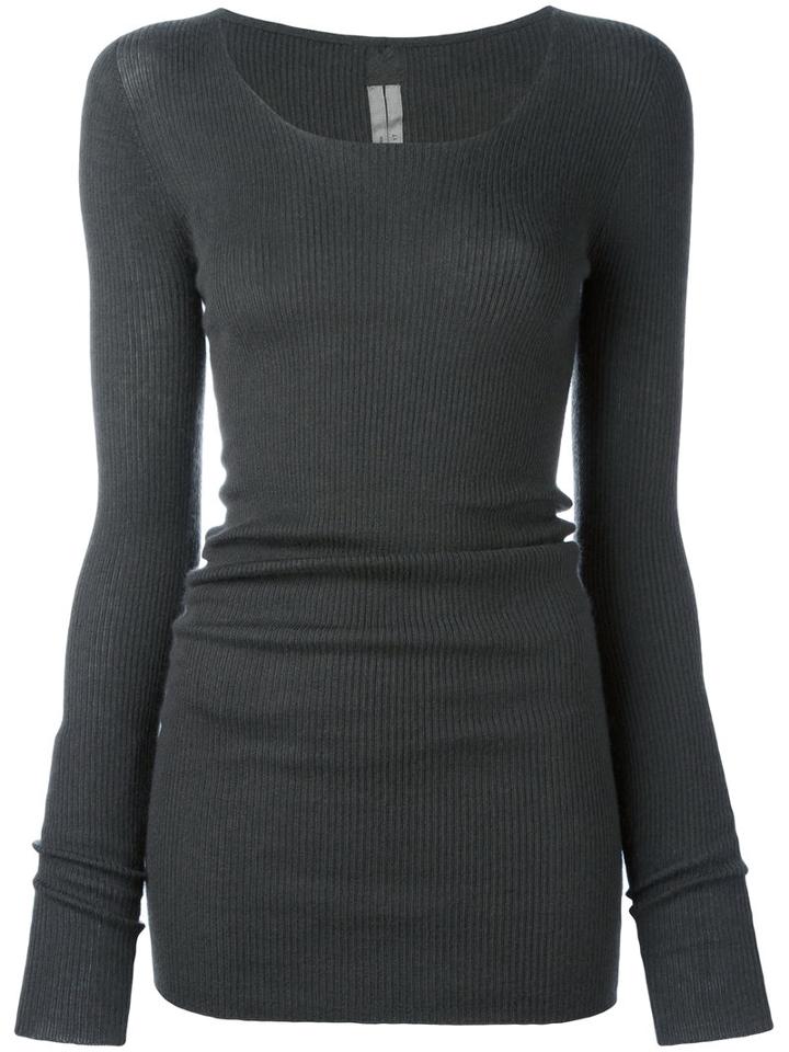 Cashmere Scoop Neck Jumper - Women - Cashmere - M, Grey, Cashmere, Rick Owens