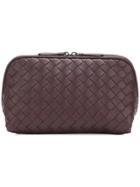 Bottega Veneta Dark Barolo Intrecciato Nappa Medium Cosmetic Case -