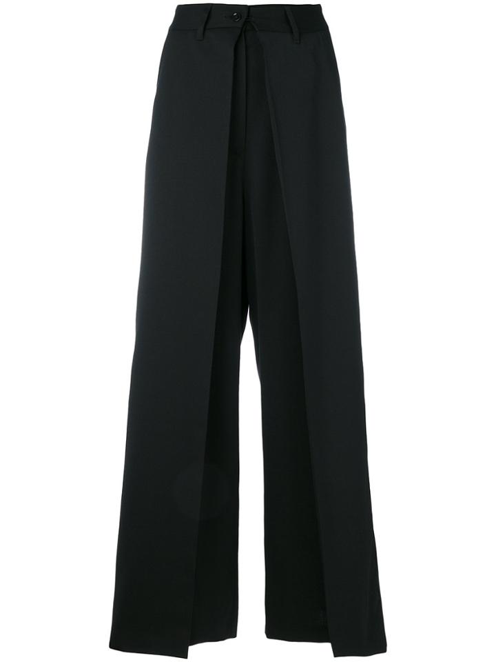 Mm6 Maison Margiela Double-layer Trousers - Black