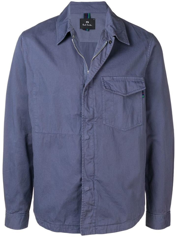 Ps By Paul Smith Basic Shirt Jacket - Blue
