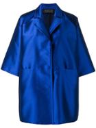 Gianluca Capannolo Oversized Wide Sleeves Coat - Blue