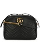 Gucci Gg Marmont Structured Shoulder Bag, Black, Leather
