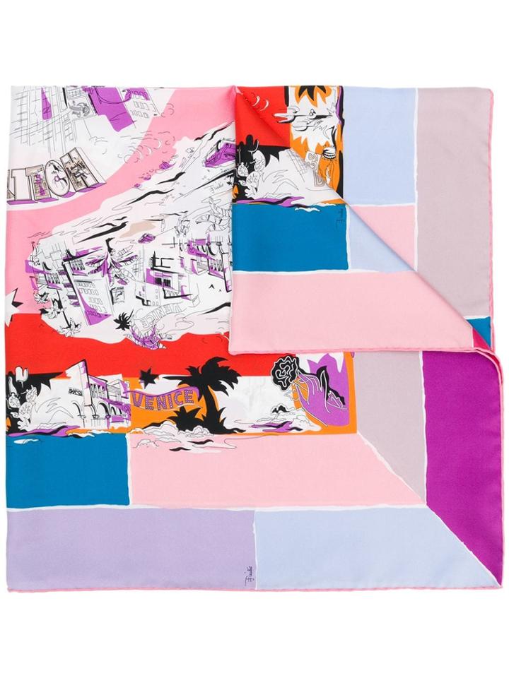 Emilio Pucci Graphic Printed Scarf - Pink