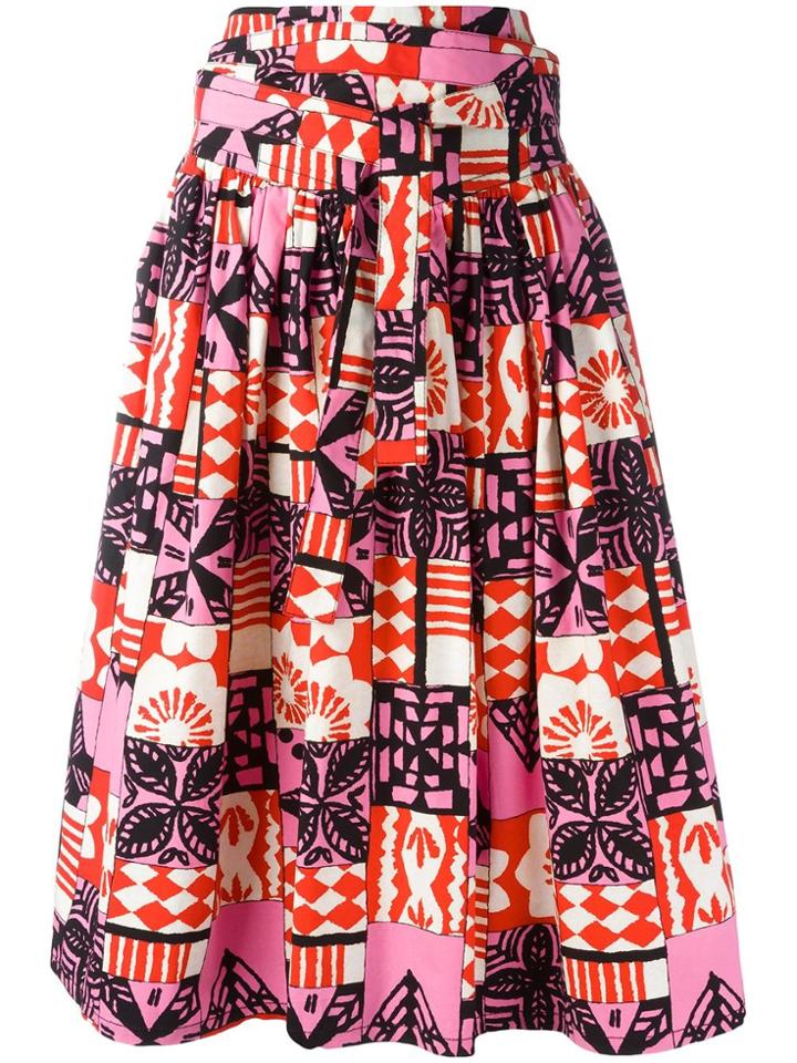 Marc Jacobs Printed Gathered Skirt - Multicolour