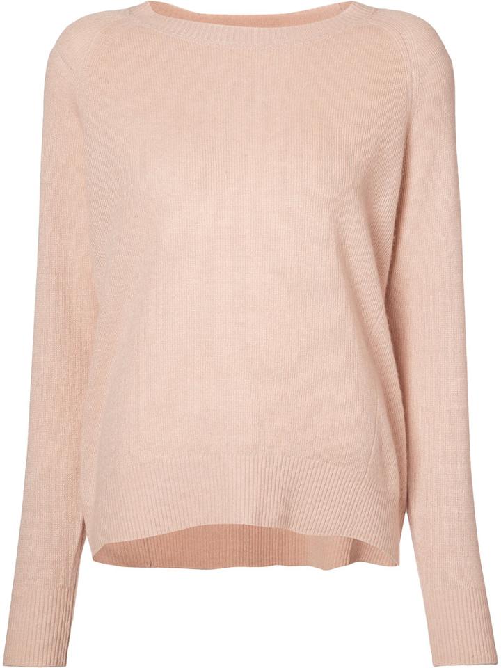 Vince - Crew Neck Knit - Women - Linen/flax/cashmere - Xs, Women's, Nude/neutrals, Linen/flax/cashmere