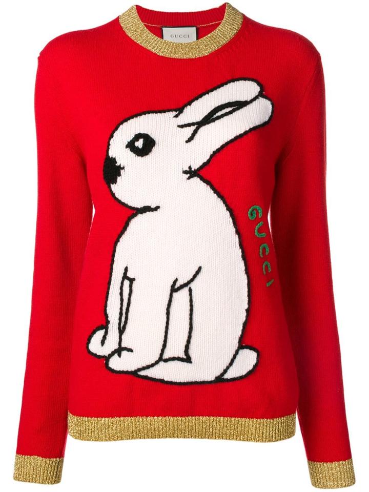 Gucci Rabbit Embroidered Sweater