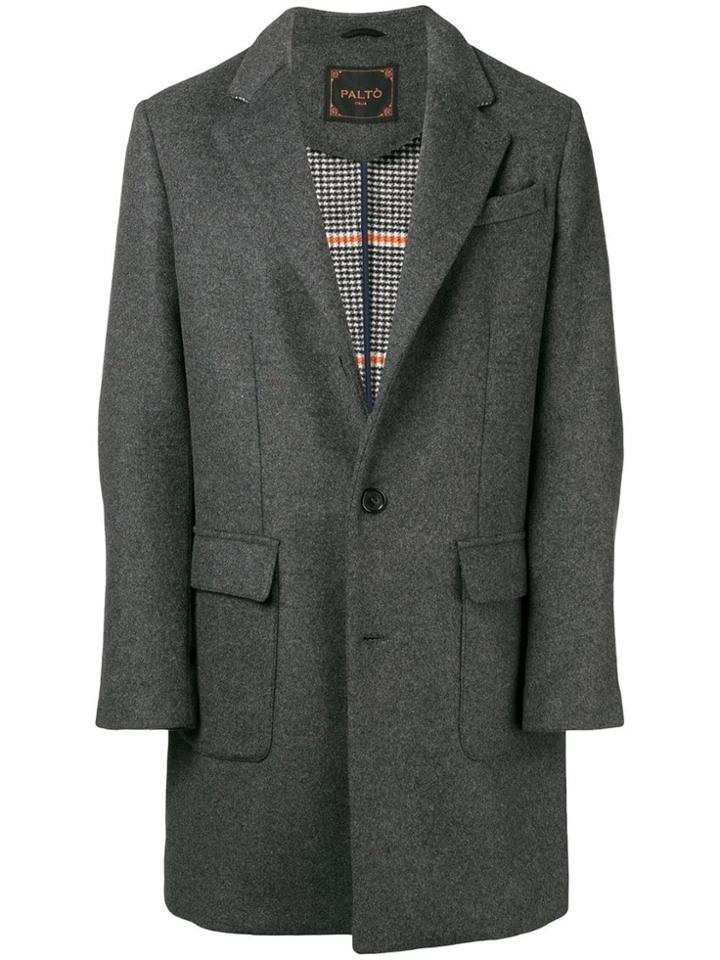 Paltò Single Breasted Coat - Grey