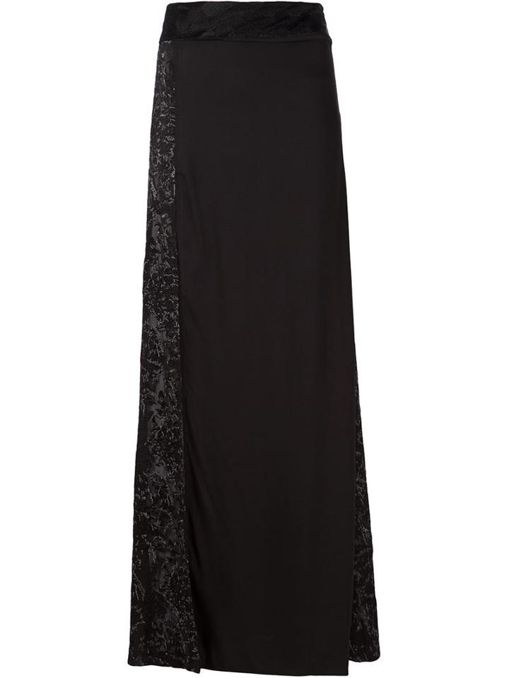 Ann Demeulemeester Embroidered Panel Maxi Skirt
