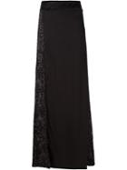 Ann Demeulemeester Embroidered Panel Maxi Skirt