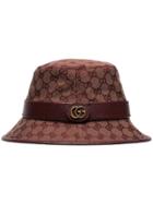 Gucci Gg Canvas Fedora - Red