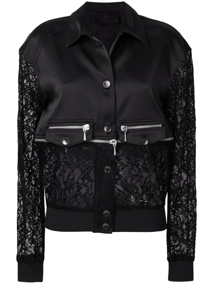 Philipp Plein Ehela Webb Bomber Jacket - Black