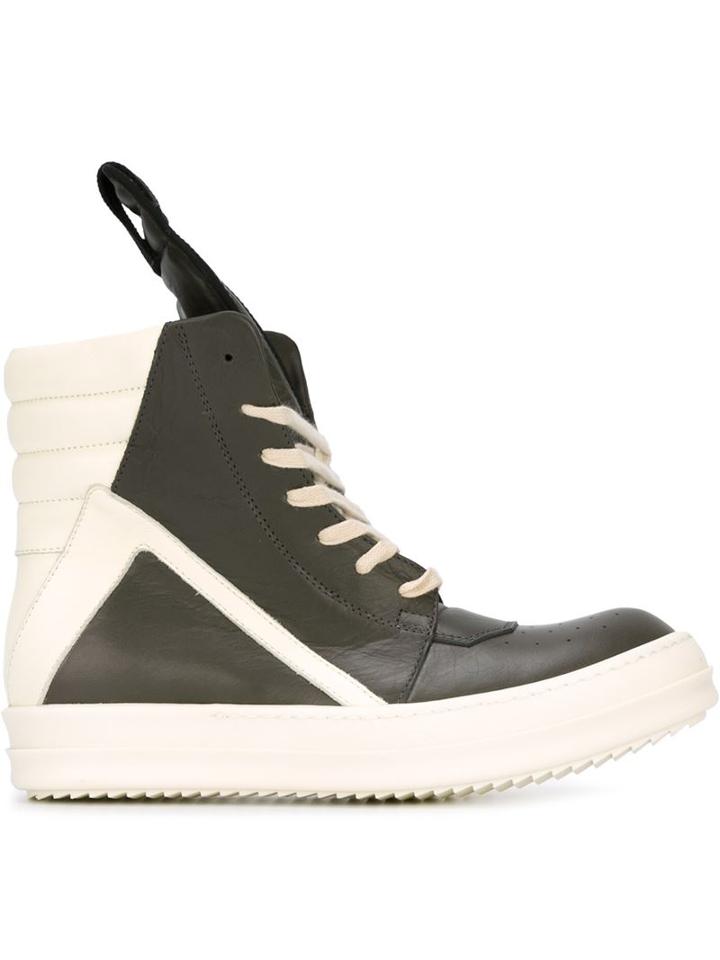 Rick Owens Geobasket Hi-top Sneakers, Women's, Size: 36.5, Grey, Rubber/leather