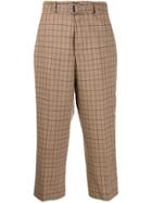 Berwich Check Cropped Trousers - Brown