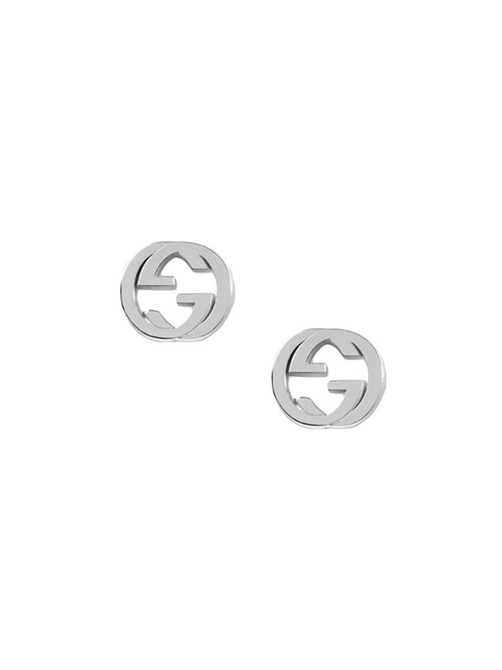 Gucci Silver Interlocking G Earring - Metallic
